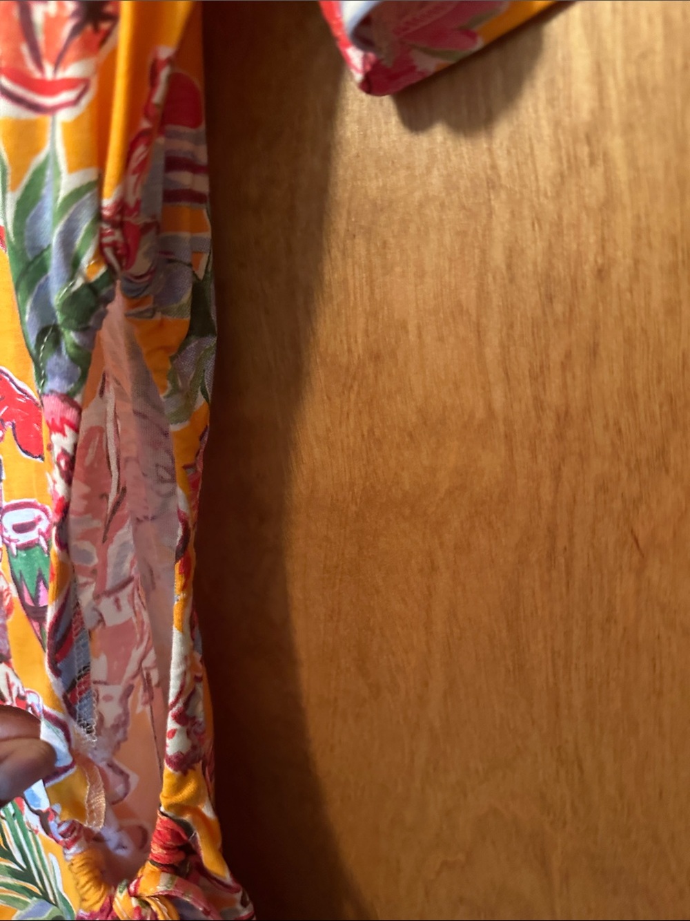 Zara Women’s Orange Tropical Print Short Sleeve Mini Dress -Size Small - Picture 4 of 7